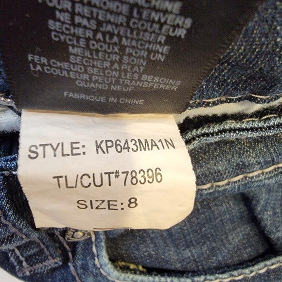 Kut From The Kloth Boot Cut Mid-Rise Dark Wash Button Flap Pocket Jean Size 8 - Picture 12 of 17